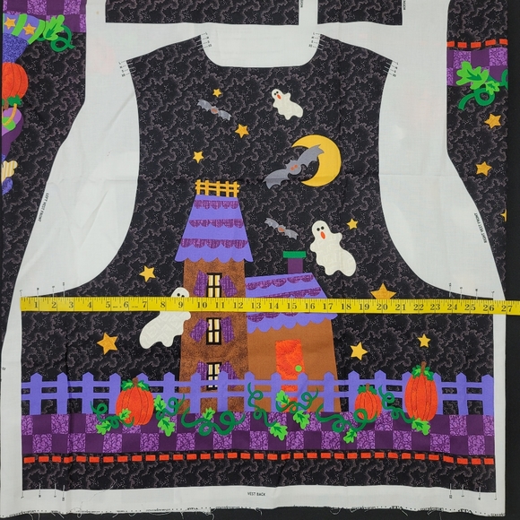 Cut & Sew Vest Fabric Panel A LITTLE BIT SPOOKY - Picture 5 of 16